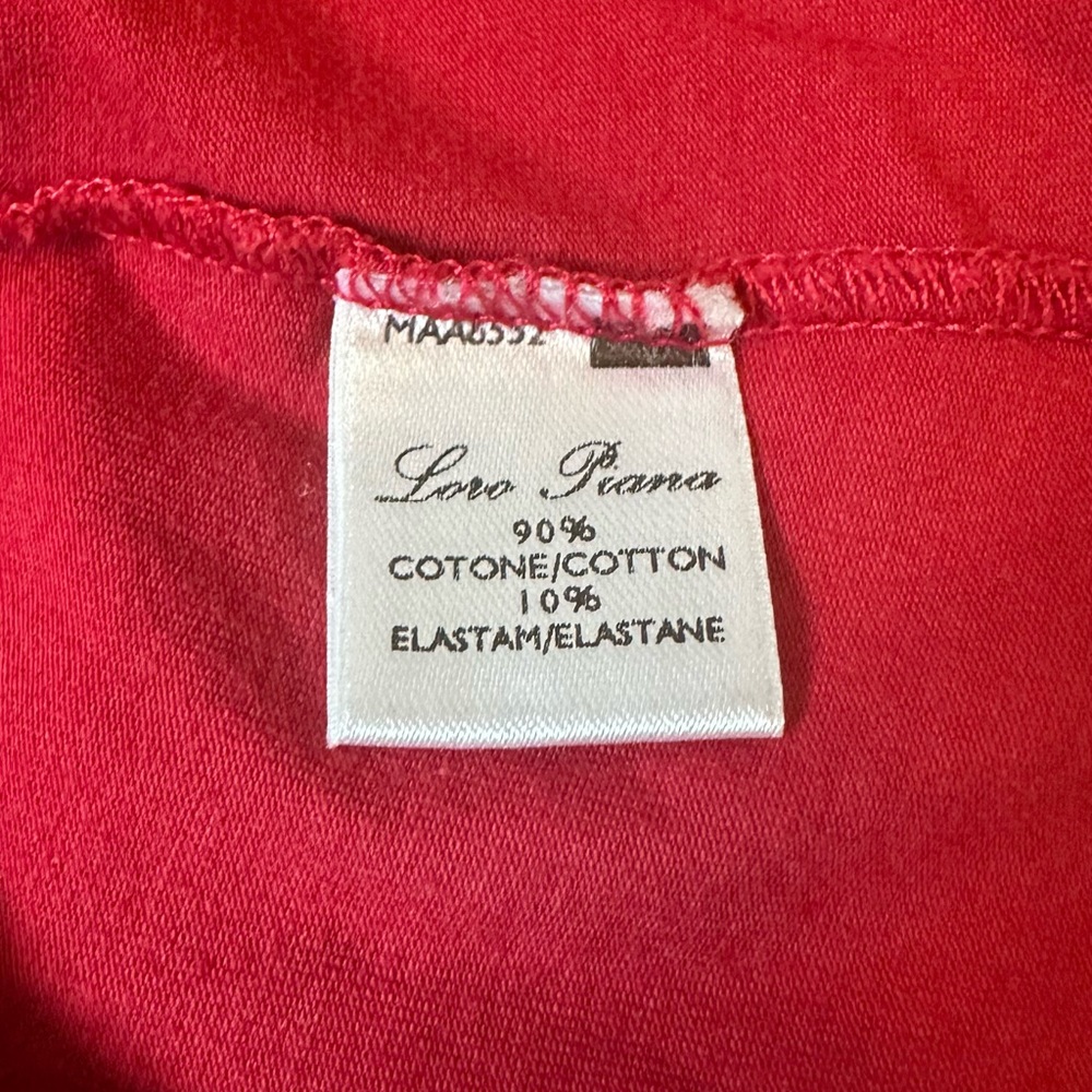 Loro Piana | Classic Red Women's T-Shirt - Picture 7 of 8